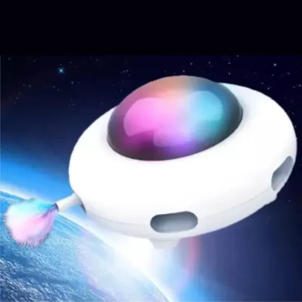 Ufo odkurzacz pojazd dla kota światła led interaktywny