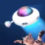 Ufo odkurzacz pojazd dla kota światła led interaktywny